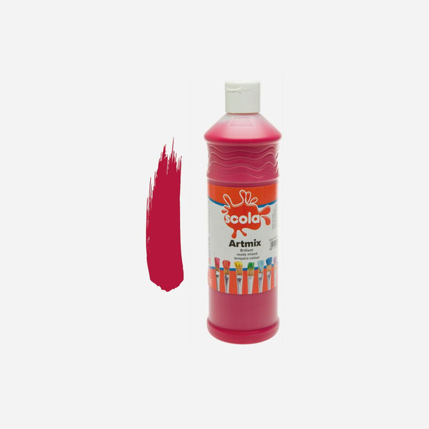 Scola - Artmix Ready Mixed Poster Paint - Red 600ml