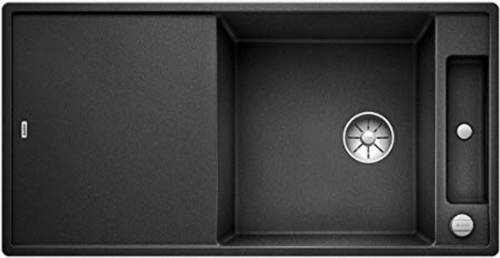 AXIA III XL 6 S, obračljiv, antracit, Silgranit PD, s stekleno desko 523510 + sifon