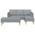 Kavčna garnitura 2 pcs Svetlo siva 173 x 131 x 67 cm blago