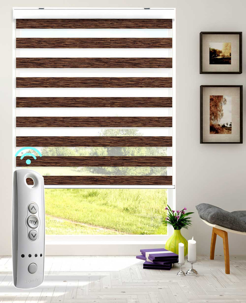 Blackout SOMFY Smart Home Motorized Shades - Easternshades