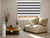 Premium Room Darkening Zebra Dual Sheer Blackout SOMFY Smart Home Motorized Roller Shades