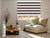 Premium Room Darkening Zebra Dual Sheer Blackout SOMFY Smart Home Motorized Roller Shades