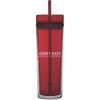 16 oz. Slim Tumbler with Straw: 24 Hour Rush