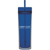 16 oz. Slim Tumbler with Straw: 24 Hour Rush