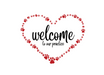 5 x 7 Welcome Card – Heart with Blank Envelopes