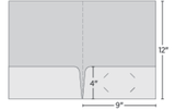 9" X 12" Budget Pocket Folder - 2 Imprint Color Max