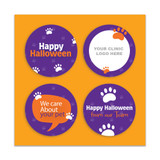 5"x 5" Halloween Kiss-Cut Sticker Sheet - 2" Circles