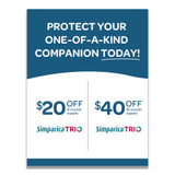 Livewell  Discount Counter Cards - Simparica Trio