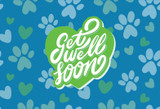 Get Well Cards Heart & Paws with Blank Envelopes