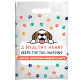 9 x 13 Heartworm Awareness Full Color Supply Bag – One Side