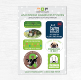 Lyme Disease Awareness Paws V2 Sticker Sheet  5" X 7"