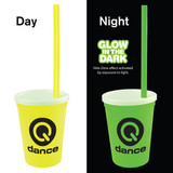 12 oz. Glow in the Dark Stadium Cup with Straw