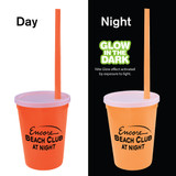 12 oz. Glow in the Dark Stadium Cup with Straw