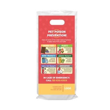 Pet Poison Prevention 6 x 13 Full Color Supply Bag – One Side