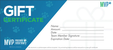 MVP 4"x 9" Gift Certificate