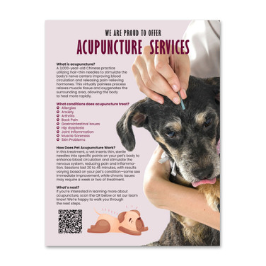 Acupuncture Services 2 12 x 18 Poster