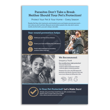 Simparica® Trio Year-Round Parasite Prevention Poster