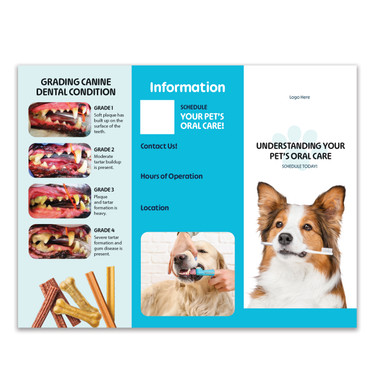 Dental Dog Trifold Brochure - 100 lb. Gloss Book