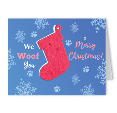 We Woof You a Merry Christmas Seed Paper Shape Card