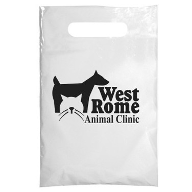 Full-Color Plastic Bags with Die-Cut Handles - 6" x 9"