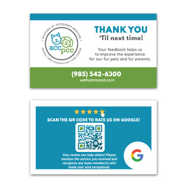 Clinic Google Review Card - 2 Sided