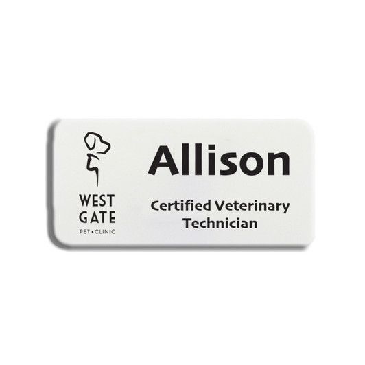 Plastic Name Badge (1.5"x3")