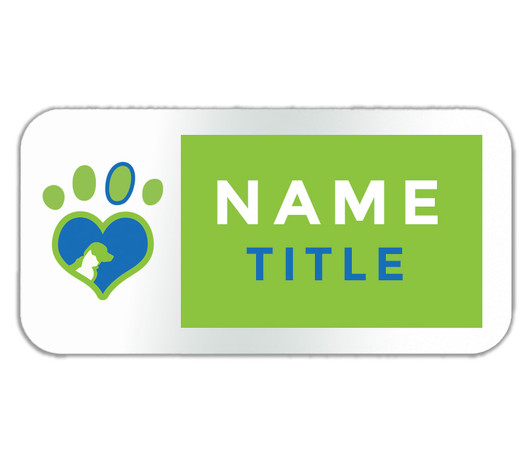 Full Color Metal Name Badge 1.5" x 3"