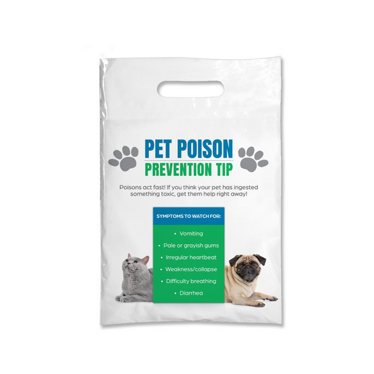 Pet Poison Prevention V3  9 x 13 Full Color Supply Bag – One Side