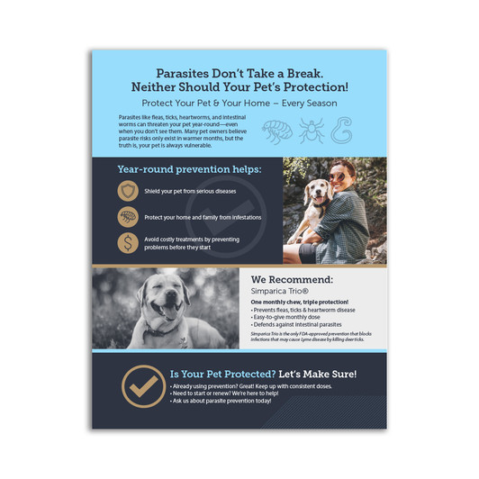 Year-Round Parasite Prevention Flyer – Simparica® Trio
