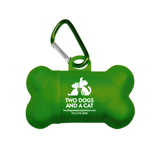 Poop Bag Dispenser with Matching Carabiner Clip