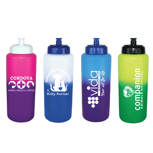 Giveaway Mood Sports Bottles With Flexible Straw (32 Oz., Full Color Logo)
