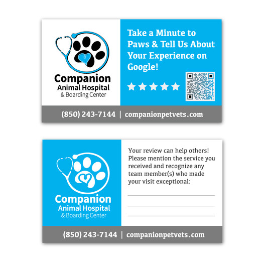 Google Review Business Card  - 2 Sided