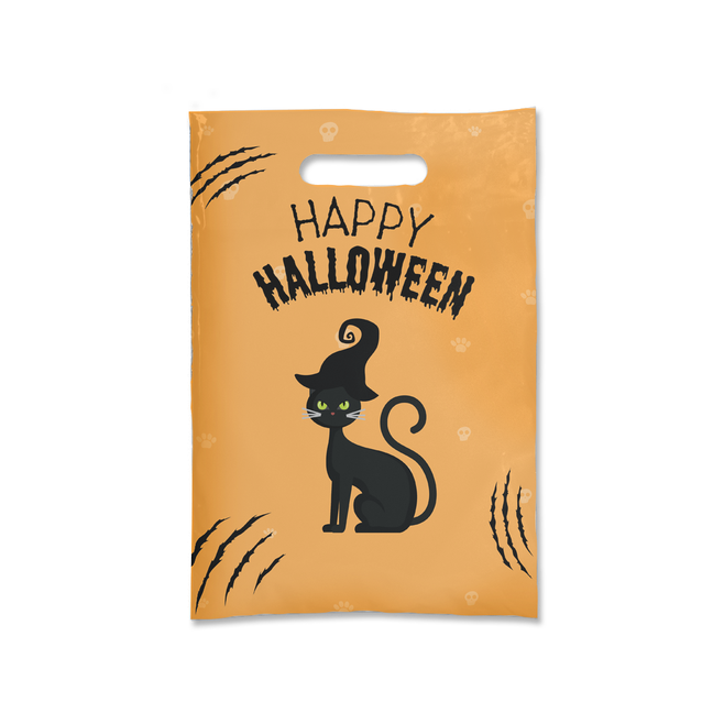 Happy Halloween Cat – 9 x 13 Plastic Supply Bag