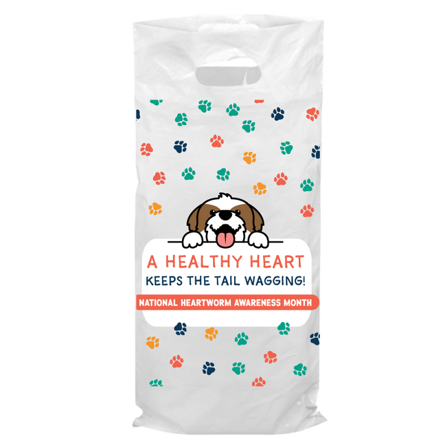 6 x 13 Heartworm Awareness Full Color Supply Bag – One Side