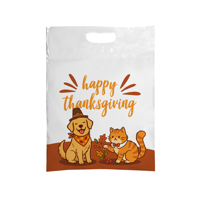 12 x 16 Thanksgiving Full Color Plastic Supply Bag – One Side
