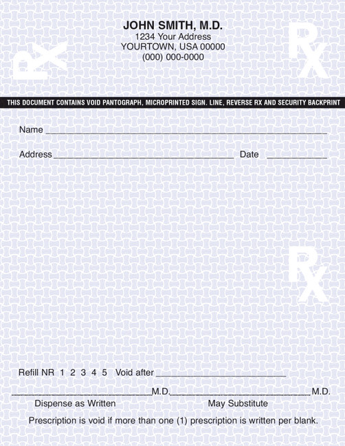 Prescription Pads - Vertical