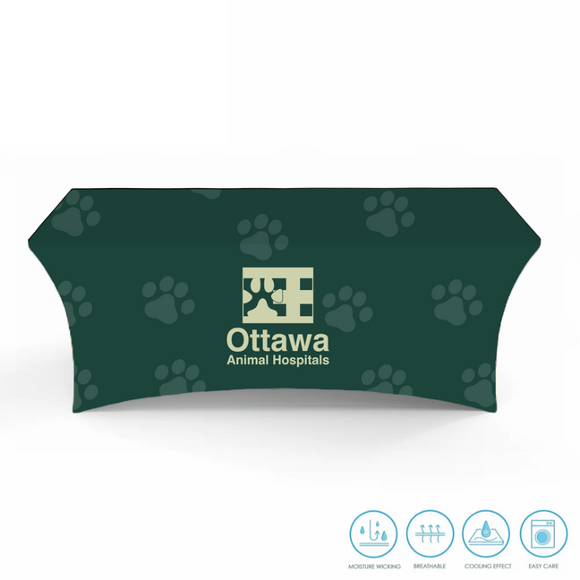 Fully Dye Sublimated 6' Fitted Table Cover