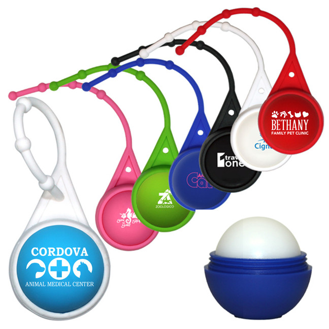 Round Lip Balm with Lanyard