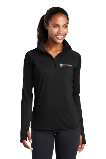Sport-Tek Ladies Sport-Wick Stretch ¼ Zip Pullover