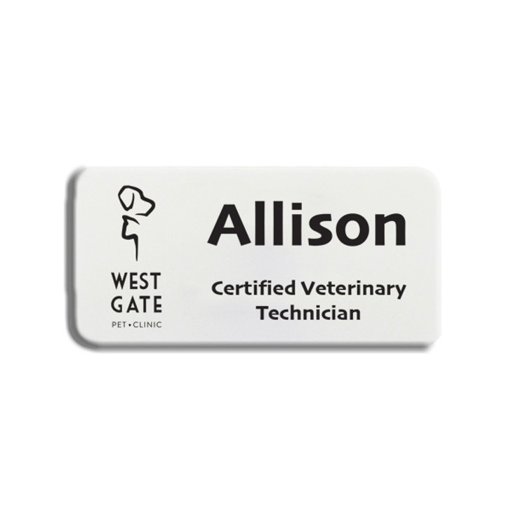 Plastic Name Badge (1.5"x3")