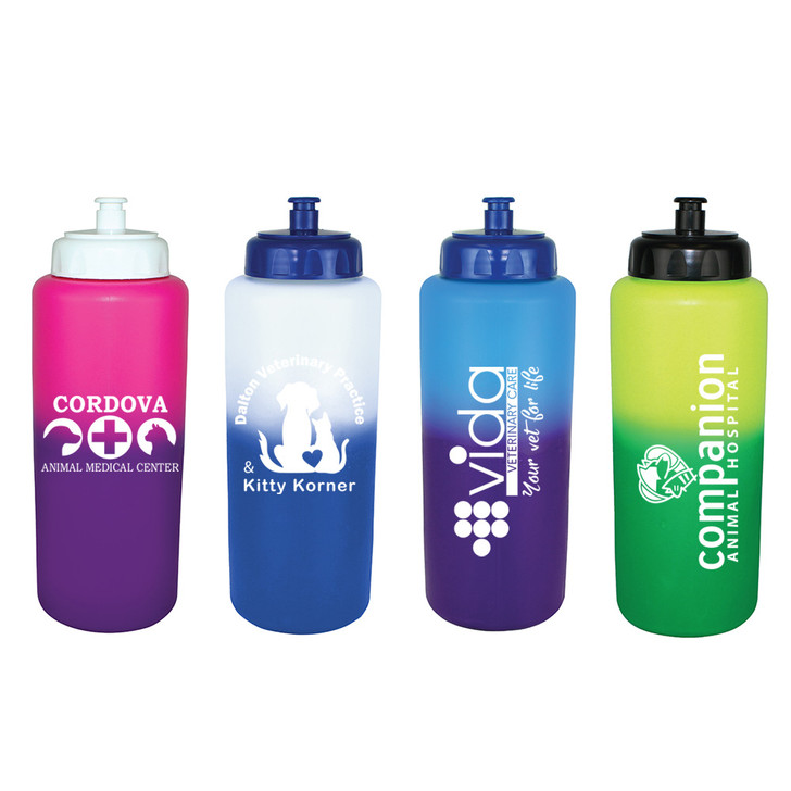 32 oz. Mood Color Changing Grip Bottle with Push 'n Pull Cap