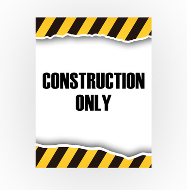 Huggy Construction Sign Construction Puppy Sign - Please Use This Door 8.5 X 11 Poster