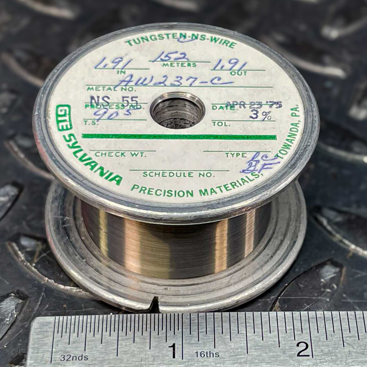Sylvania Tungsten Wire Filament NS55 AW237-C 152m
