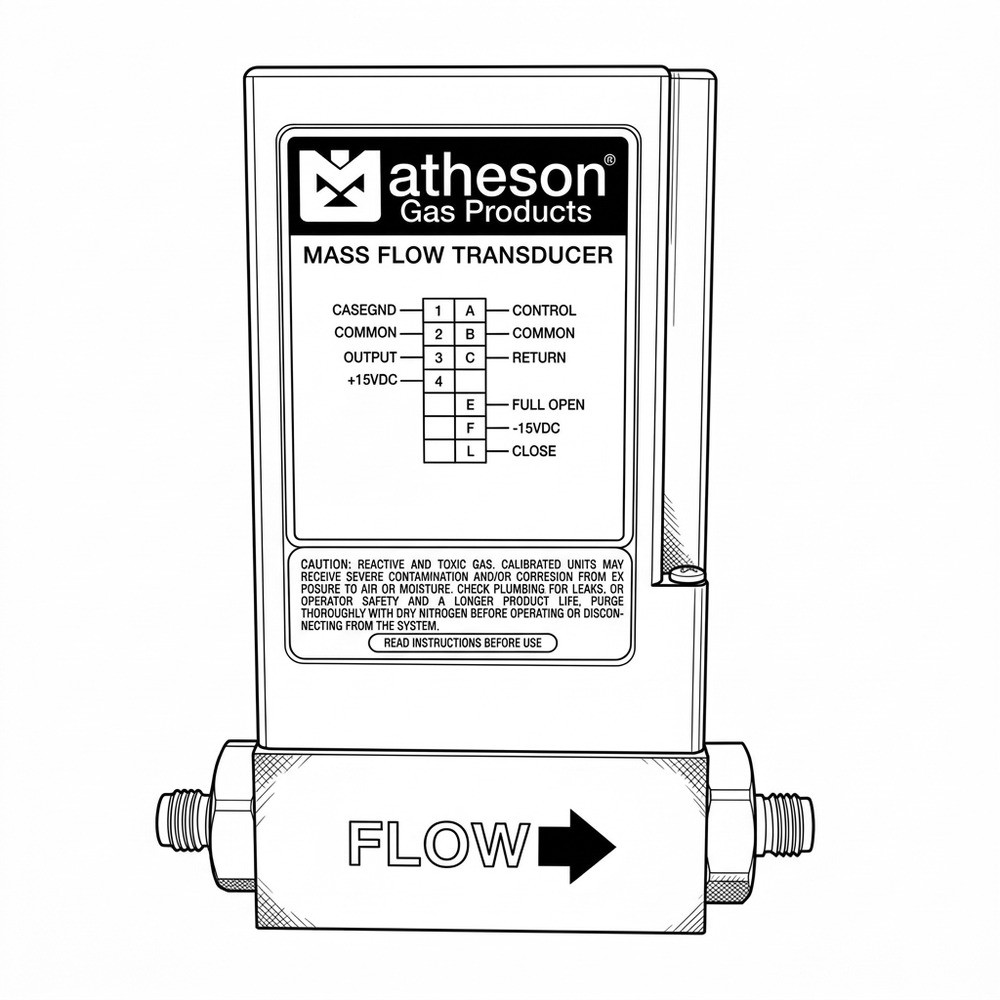 Matheson 8272-0412 100 SCCM Air Flow Transducer