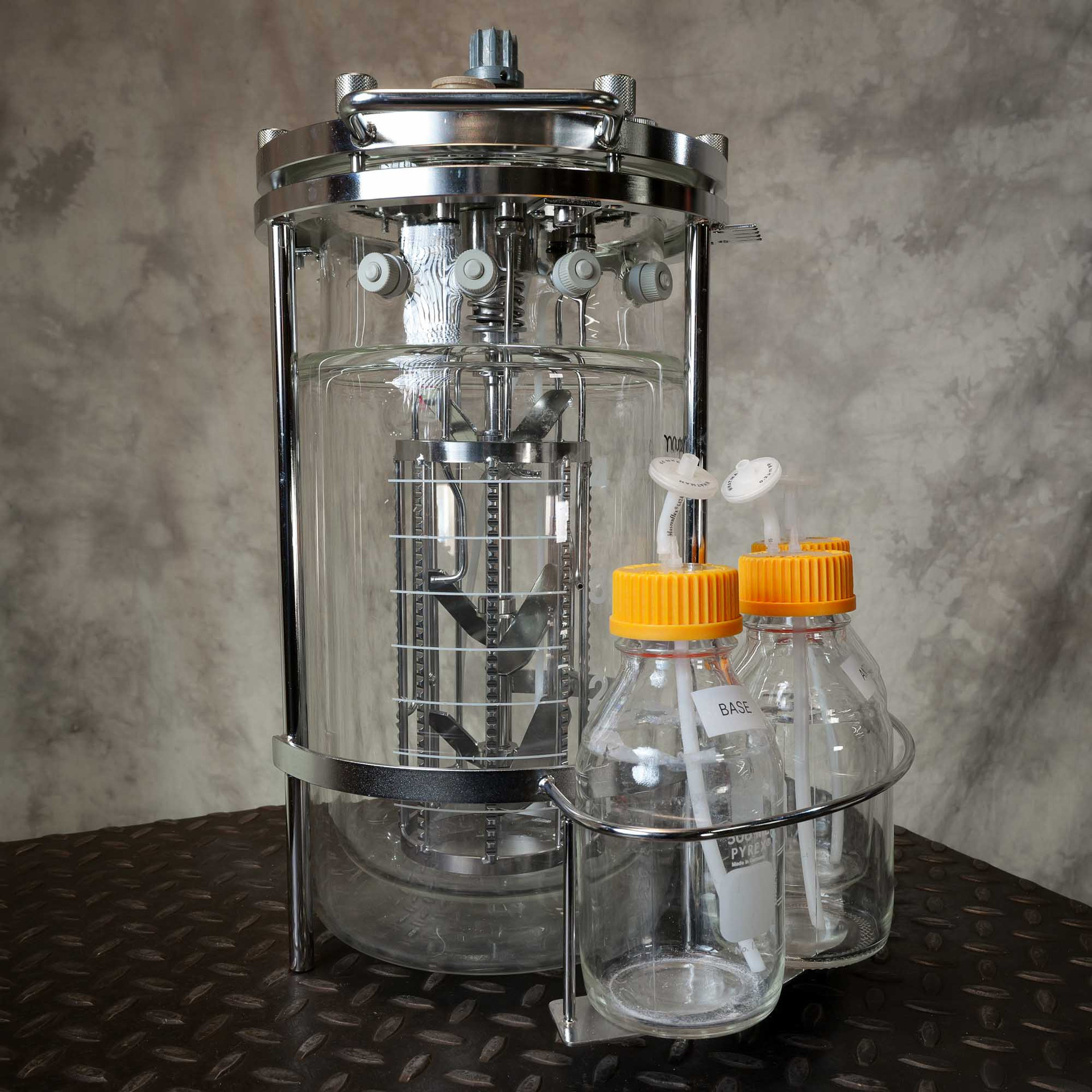 4 Liter Jacketed Glass Bioreactor Fermenter Vessel