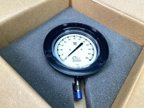 3D Instruments 25504-22B71 4.5" Test Gauge, Panel Mount, 0 to 60 PSI