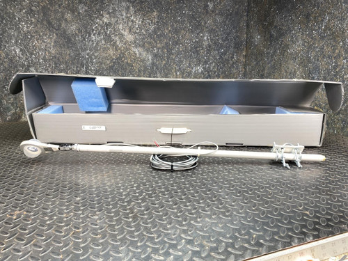 REBS Q7 total radiation sensor in original packaging with blue foam inserts, showing cable and mounting clamp.