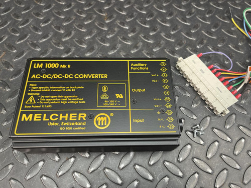 Melcher LM 1000 MK II AC-DC/DC-DC Converter, 12VDC, 4A, LM1301-7R Melcher LM 1000