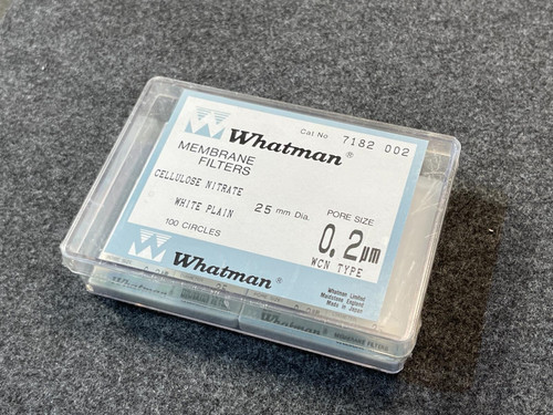 Whatman 7182 002 Cellulose Nitrate Membrane Filters, Qty 100, Unused, Sealed Whatman 7182 002