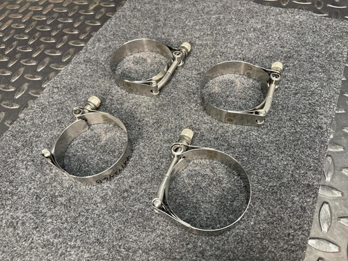 Lot of 4 Clampco 94106-0250 T-Bolt Band Clamp SS for 2.50" Hose Clampco